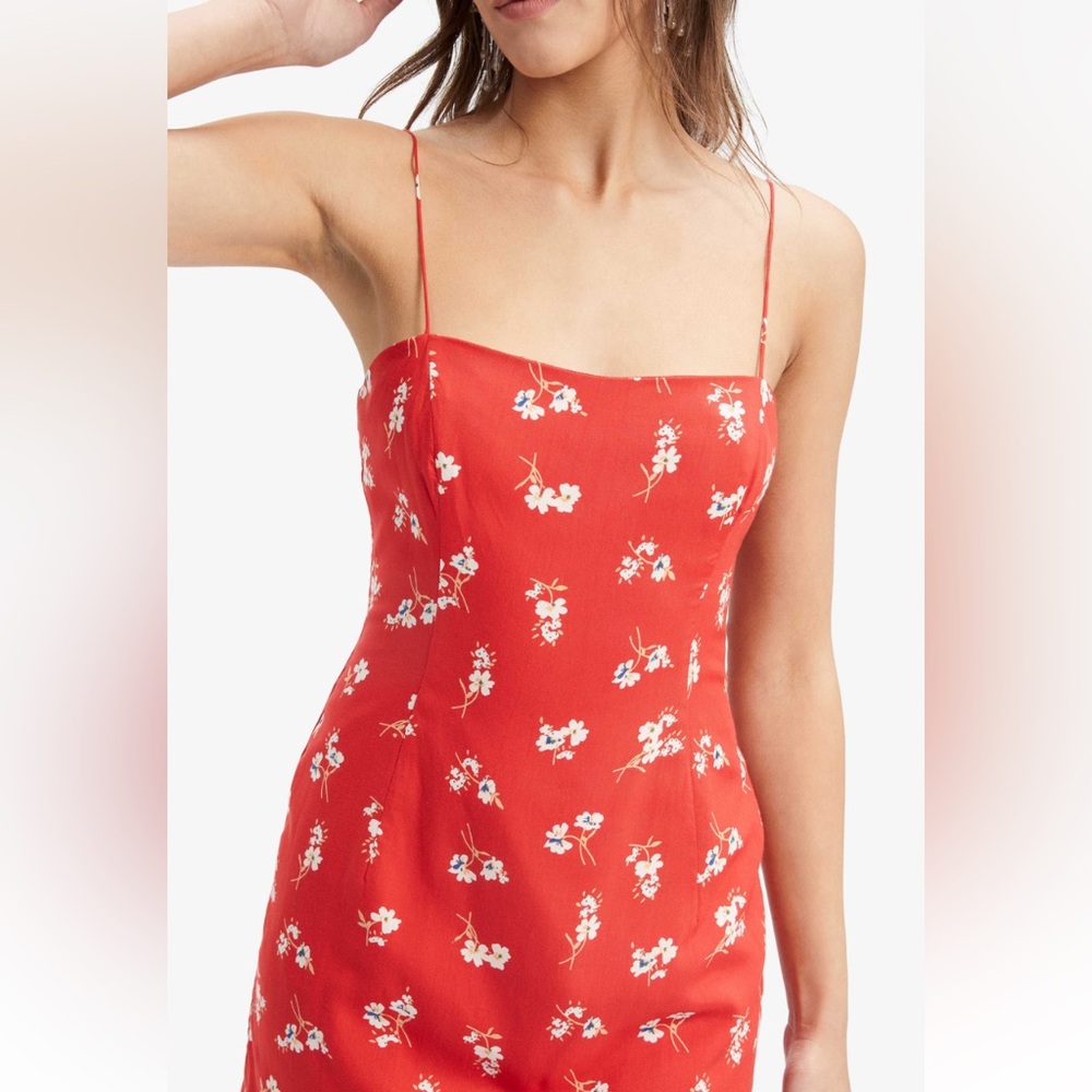NWT Bardot Joie Mini Dress Red Ditsy Floral Size 10 - Picture 5 of 8